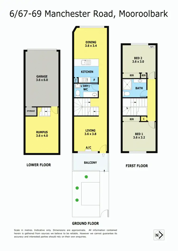 Floorplan of Homely townhouse listing, 6/69 Manchester Road, Mooroolbark VIC 3138