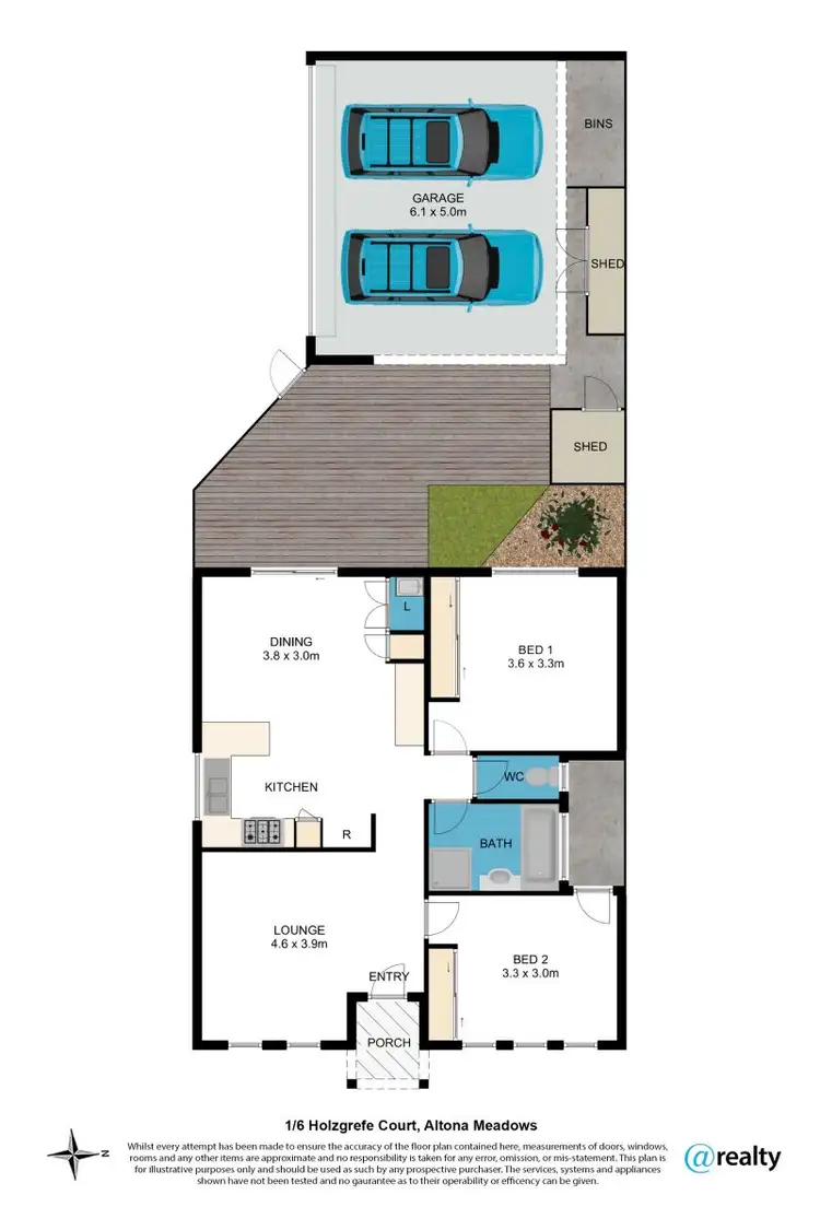 Floorplan of Homely unit listing, 6a Holzgrefe Court, Altona Meadows VIC 3028