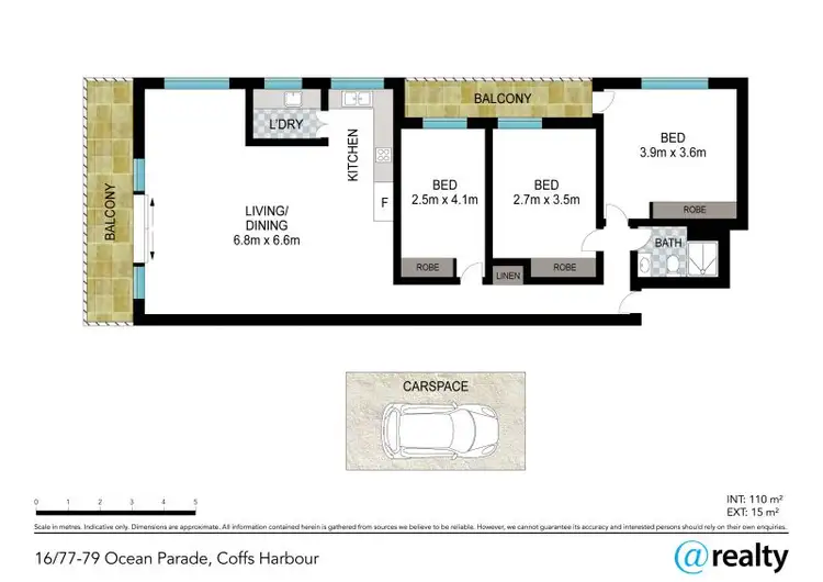 Floorplan of Homely apartment listing, 16/77 Ocean Parade, Coffs Harbour NSW 2450