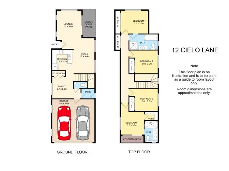 Floorplan of Homely house listing, 12 Cielo Lane, Coomera QLD 4209