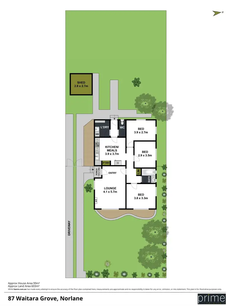 Floorplan of Homely house listing, 87 Waitara Grove, Norlane VIC 3214