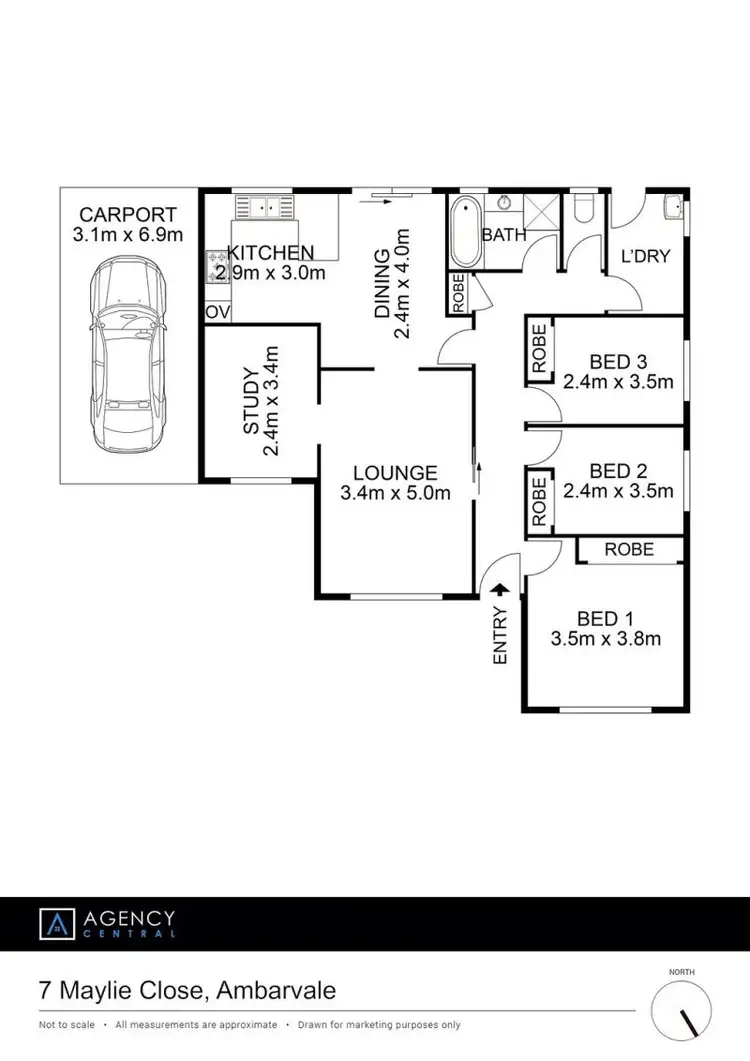 Floorplan of Homely house listing, 7 Maylie Close, Ambarvale NSW 2560