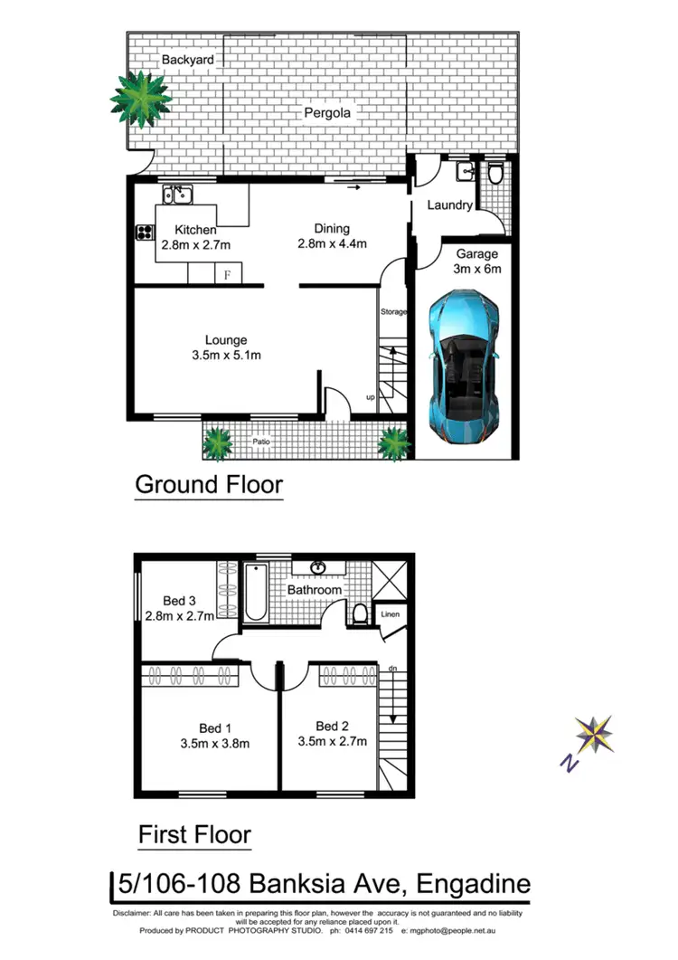 Floorplan of Homely townhouse listing, 5/106-108 Banksia Avenue, Engadine NSW 2233