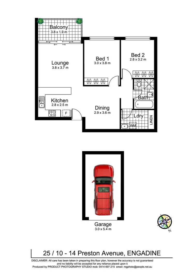 Floorplan of Homely unit listing, 25/10-14 Preston Avenue, Engadine NSW 2233