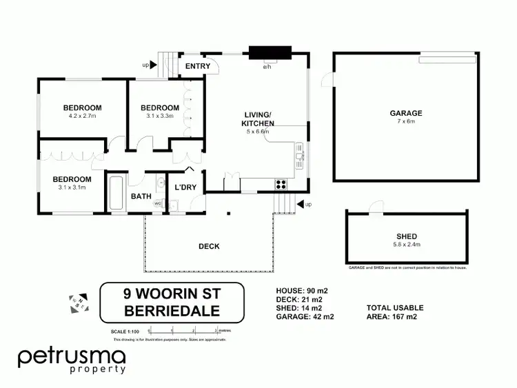Floorplan of Homely house listing, 9 Woorin Street, Berriedale TAS 7011