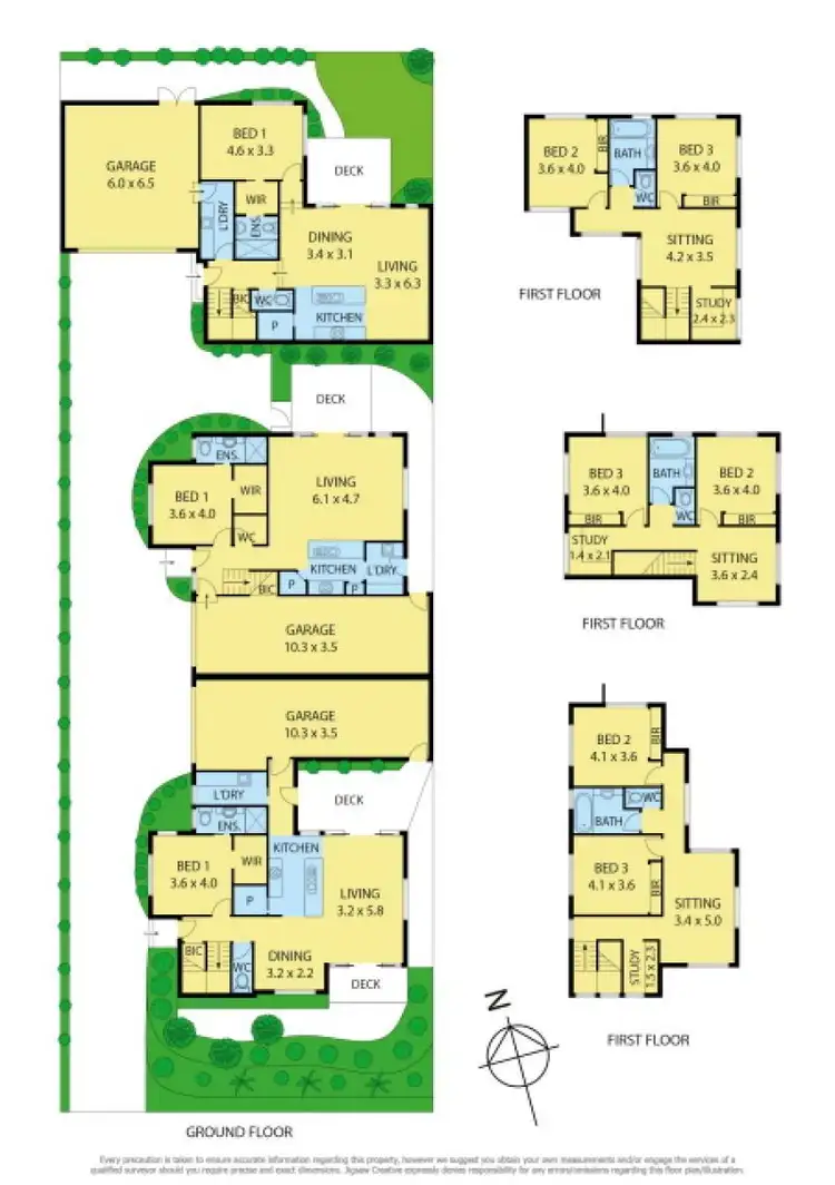 Floorplan of Homely townhouse listing, 1/124 West Fyans Street, Newtown VIC 3220
