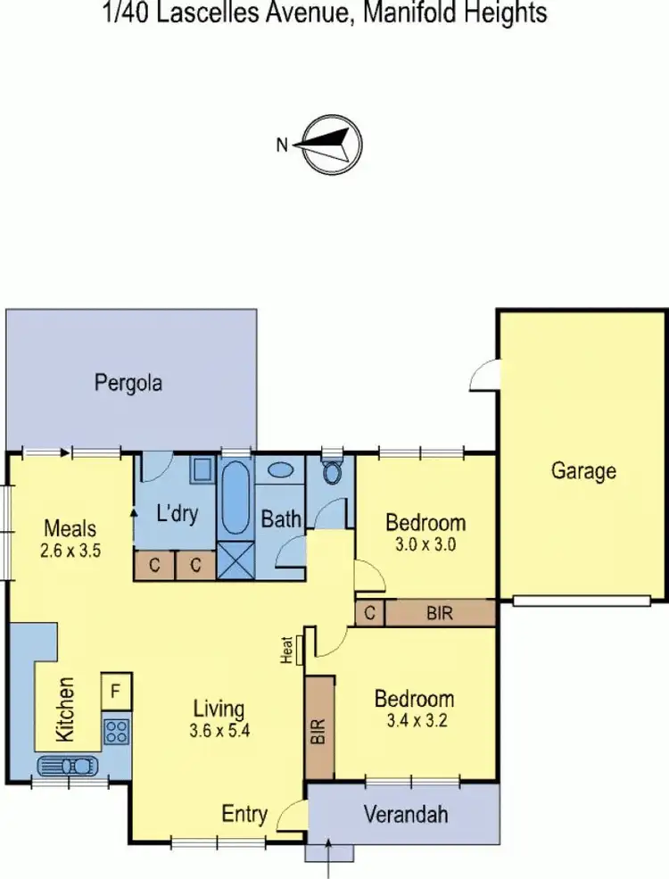 Floorplan of Homely unit listing, 1/40 Lascelles Avenue, Manifold Heights VIC 3218