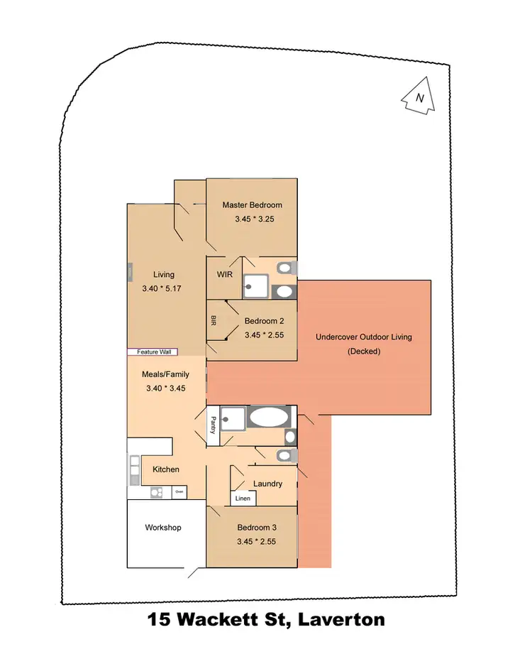 Floorplan of Homely house listing, 15 Wackett St, Laverton VIC 3028