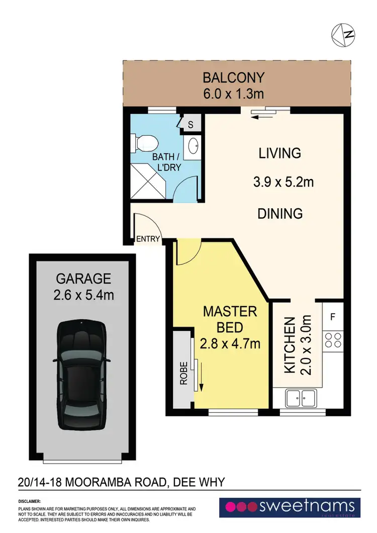 Floorplan of Homely unit listing, 20/14-18 Mooramba Road, Dee Why NSW 2099