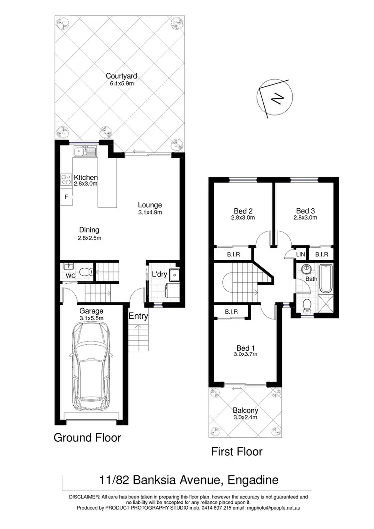 Floorplan of Homely townhouse listing, 11/82 Banksia Avenue, Engadine NSW 2233
