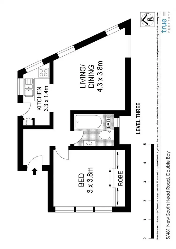 Floorplan of Homely apartment listing, Unit 5/481 New South Head Road, Double Bay NSW 2028