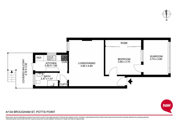 Floorplan of Homely apartment listing, 4/134 Brougham Street, Potts Point NSW 2011