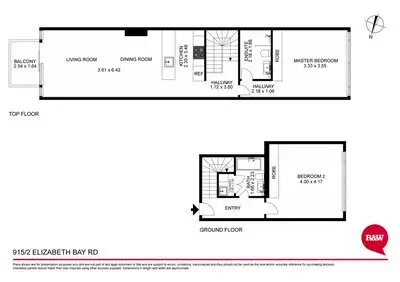 Floorplan of Homely apartment listing, 915/2 Elizabeth Bay Road, Elizabeth Bay NSW 2011