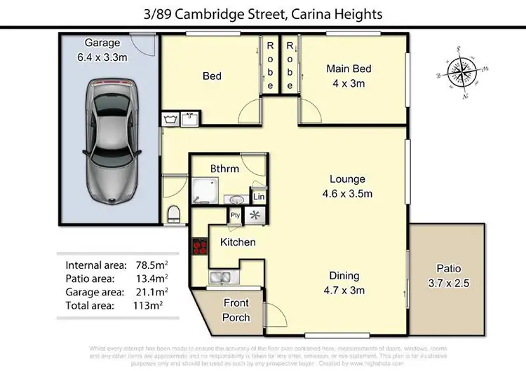Floorplan of Homely unit listing, 3/89 Cambridge, Carina Heights QLD 4152
