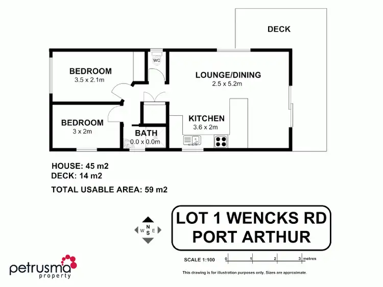 Floorplan of Homely house listing, Lot 1, 1 Wencks Road, Port Arthur TAS 7182
