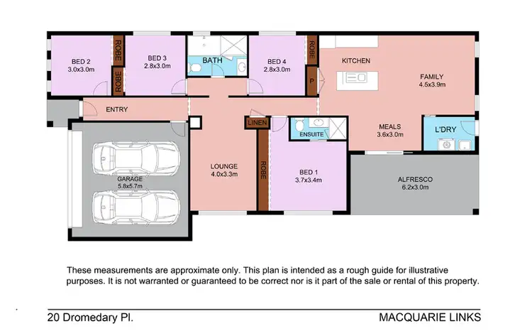 Floorplan of Homely house listing, 20 Dromedary Place, Macquarie Links NSW 2565