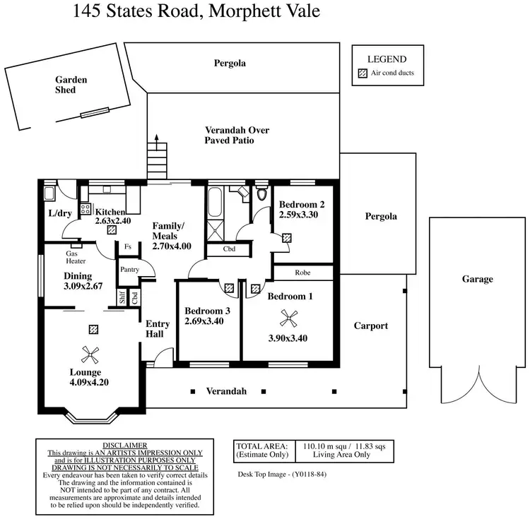 Floorplan of Homely house listing, 145 States Road, Morphett Vale SA 5162