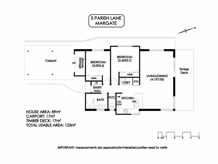 Floorplan of Homely house listing, 5 Parish Lane, Margate TAS 7054