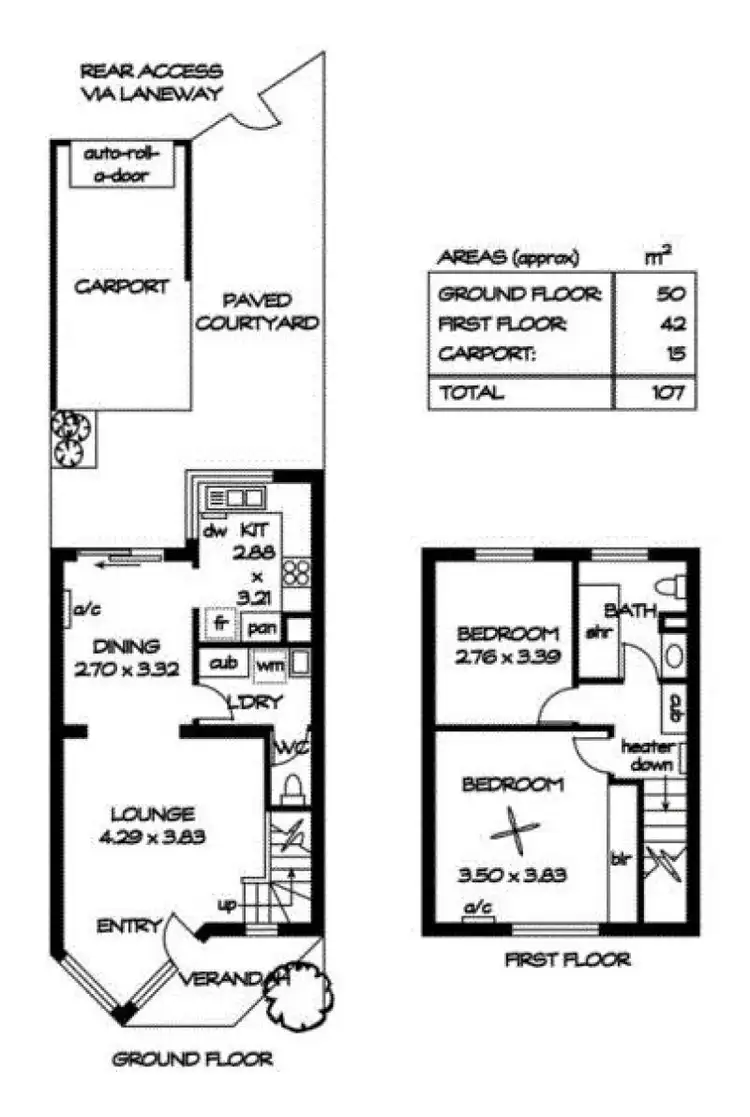 Floorplan of Homely townhouse listing, 8/43 High Street, Glenelg SA 5045