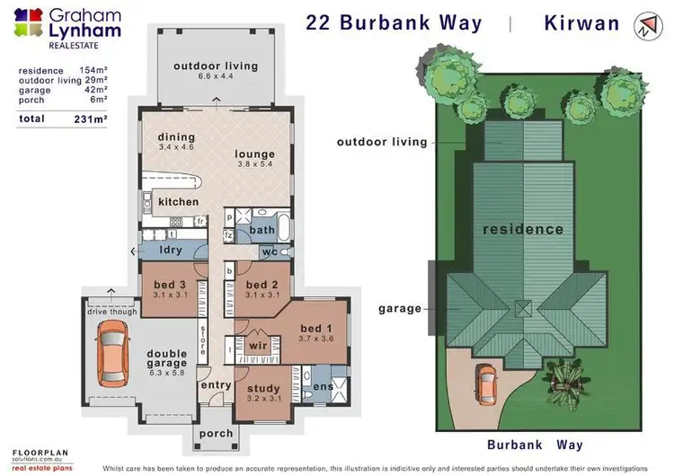 Floorplan of Homely house listing, 22 Burbank Way, Kirwan QLD 4817