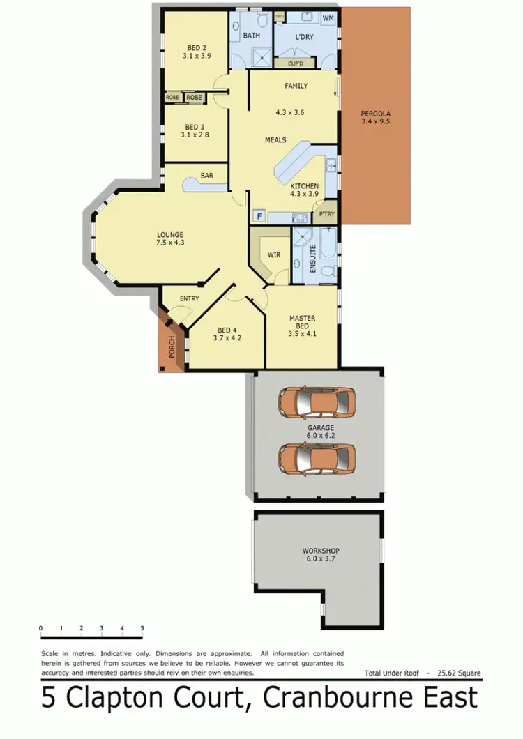 Floorplan of Homely house listing, 5 CLAPTON COURT, Cranbourne East VIC 3977