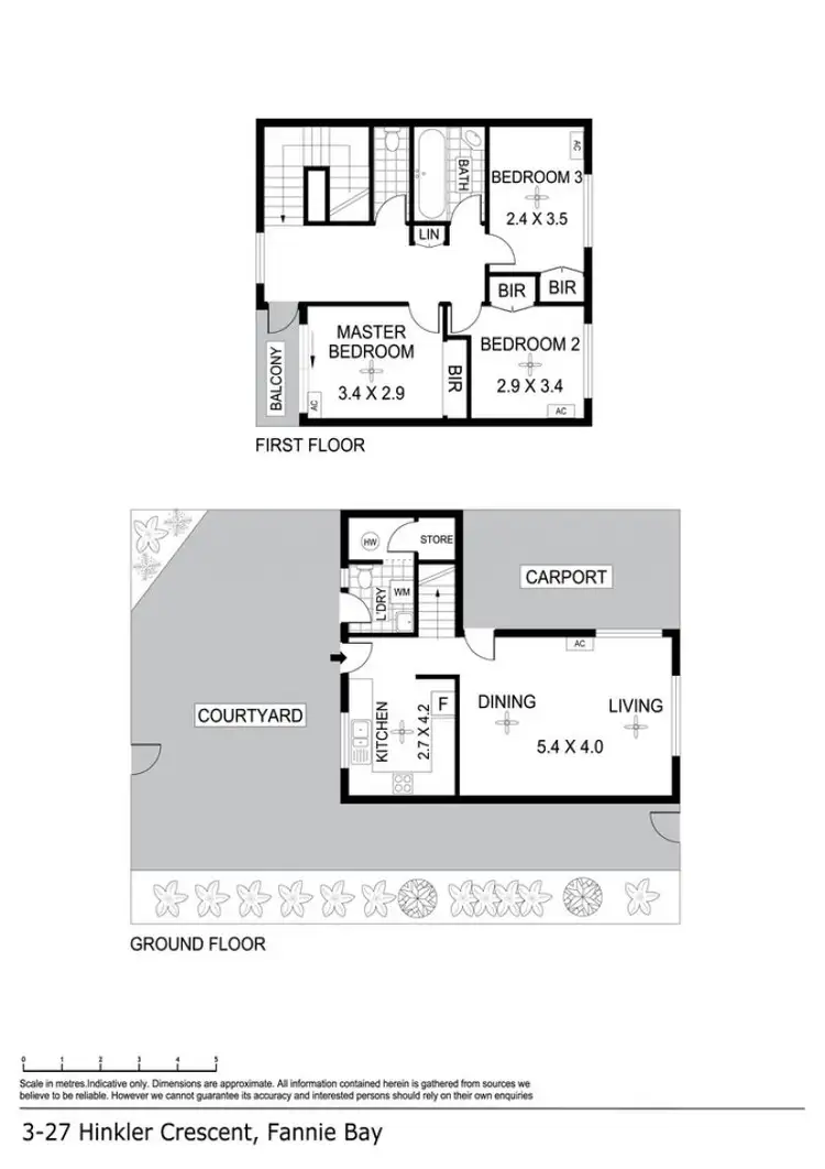 Floorplan of Homely townhouse listing, 3/27 Hinkler Crescent, Fannie Bay NT 820