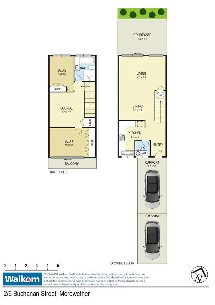 Floorplan of Homely townhouse listing, 2/6 Buchanan Street, Merewether NSW 2291