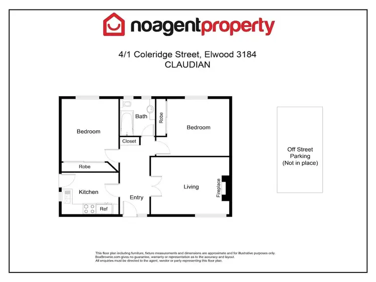 Floorplan of Homely apartment listing, 4/1 Coleridge Str, Elwood VIC 3184