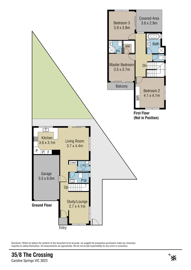 Floorplan of Homely townhouse listing, 35/8 The Crossing, Caroline Springs VIC 3023