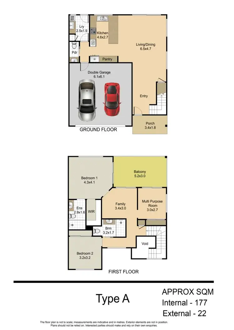 Floorplan of Homely townhouse listing, 12/5 Pine Valley Drive, Joyner QLD 4500