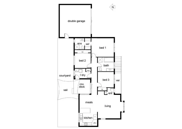 Floorplan of Homely townhouse listing, 2/1C Hearthside Court, Ringwood North VIC 3134