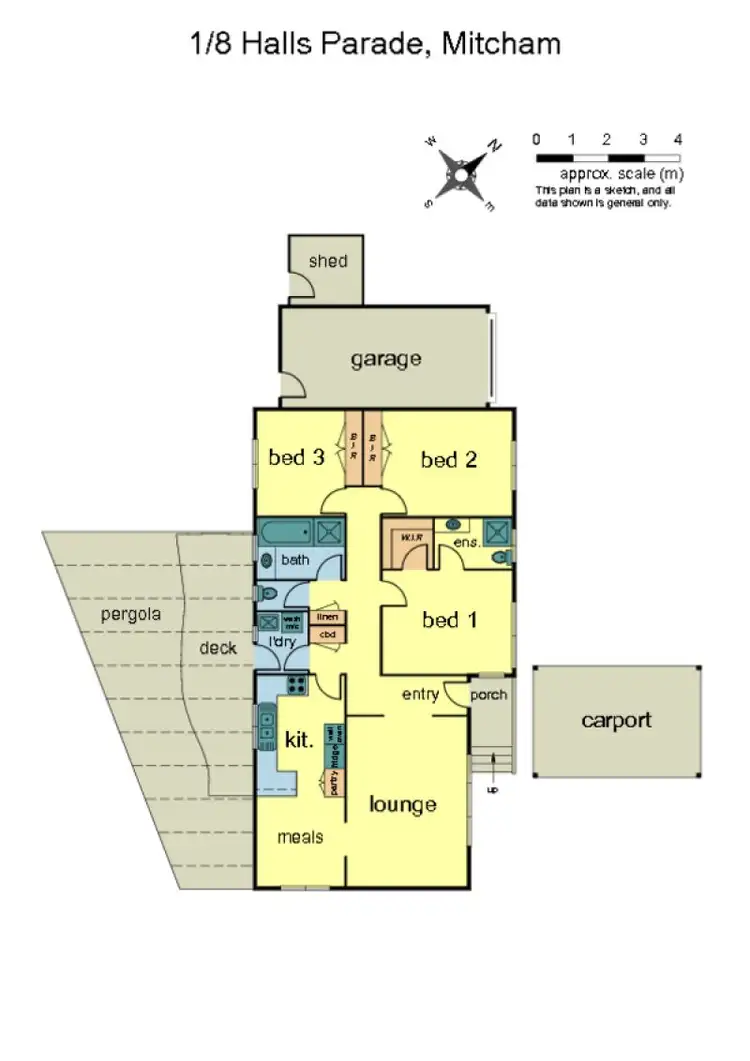 Floorplan of Homely unit listing, 1/8 Halls Parade, Mitcham VIC 3132