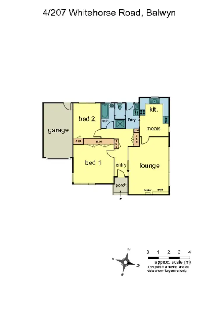 Floorplan of Homely unit listing, 4/207 Whitehorse Road, Balwyn VIC 3103