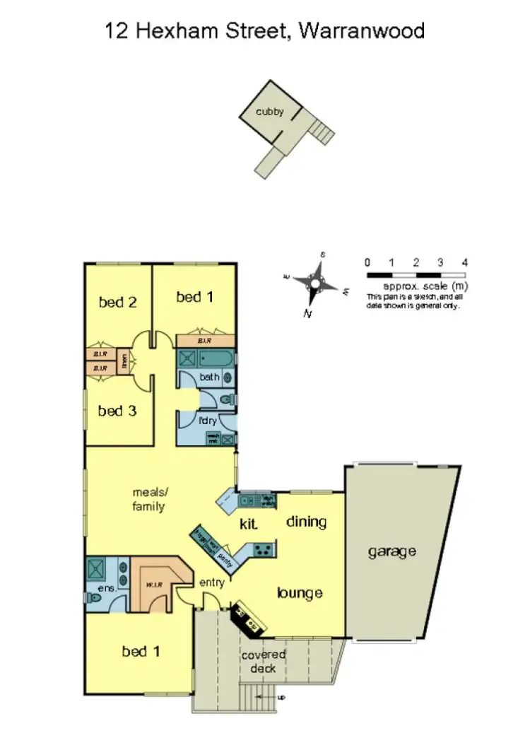 Floorplan of Homely house listing, 12 Hexham Street, Warranwood VIC 3134