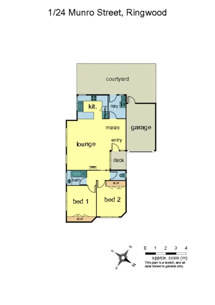 Floorplan of Homely unit listing, 1/24 Munro Street, Ringwood VIC 3134