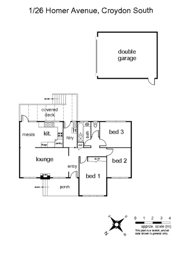 Floorplan of Homely unit listing, 1/26 Homer Avenue, Croydon South VIC 3136