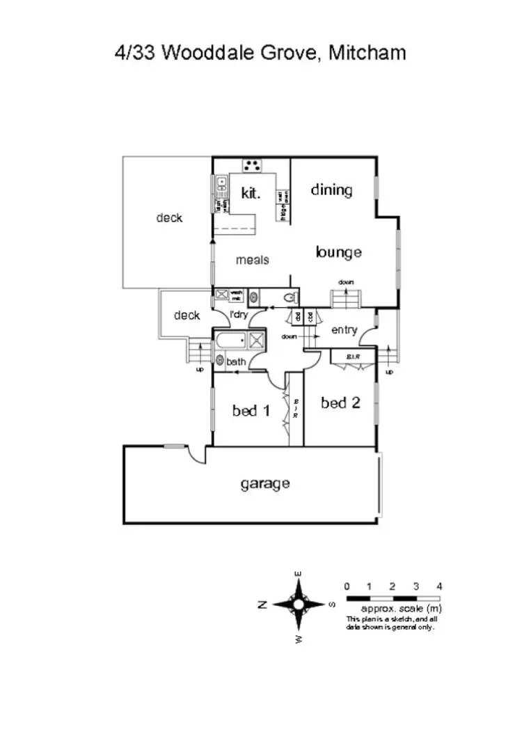 Floorplan of Homely unit listing, 4/33 Wooddale Grove, Mitcham VIC 3132