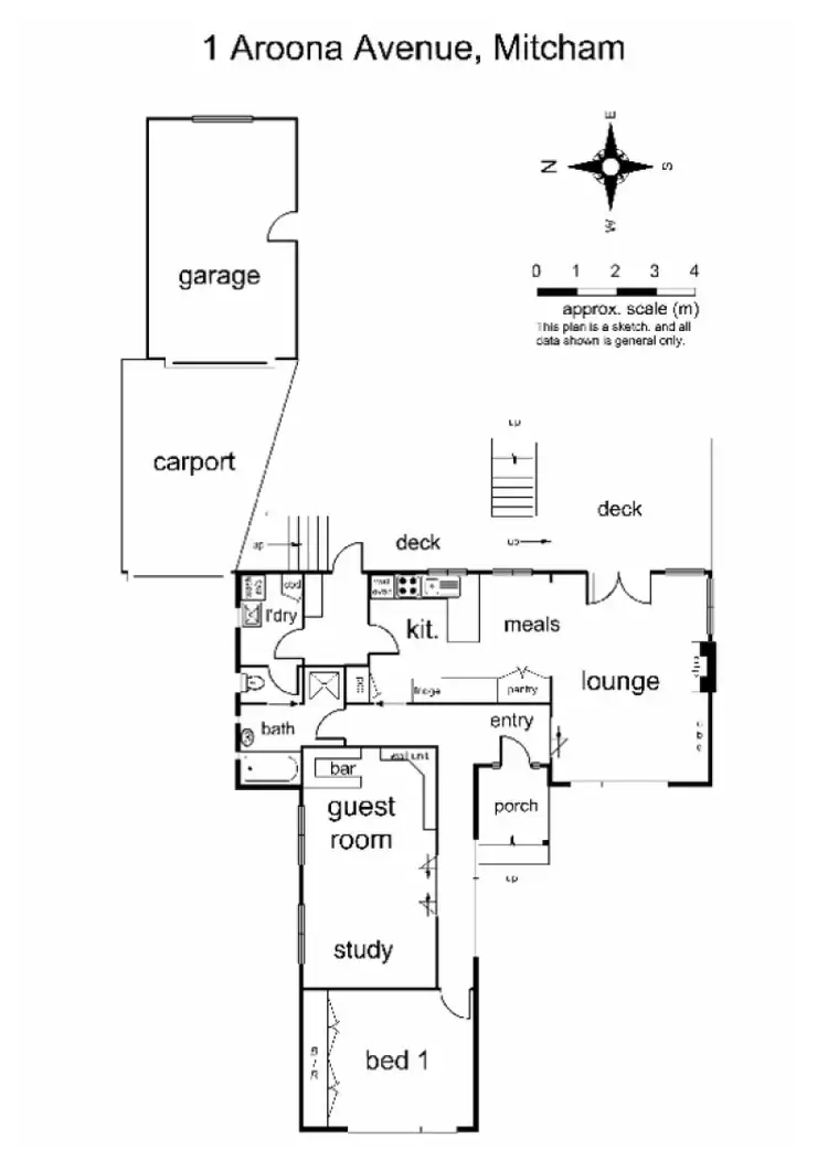 Floorplan of Homely house listing, 1 Aroona Avenue, Mitcham VIC 3132