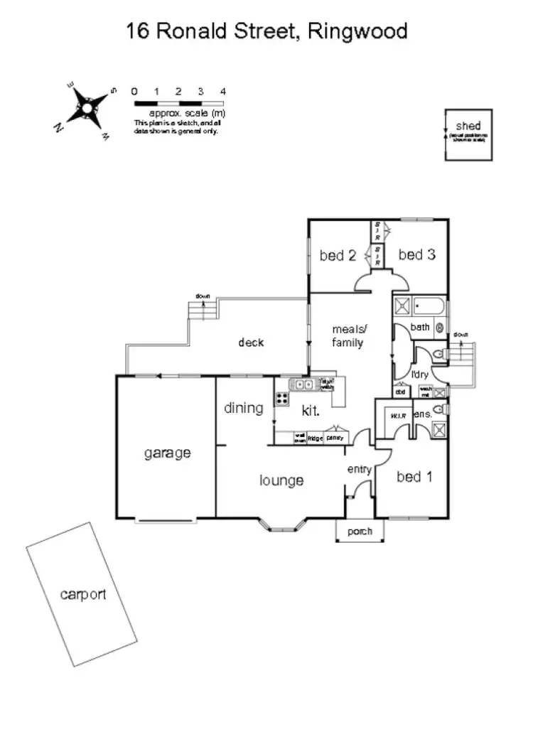 Floorplan of Homely house listing, 16 Ronald Street, Ringwood VIC 3134