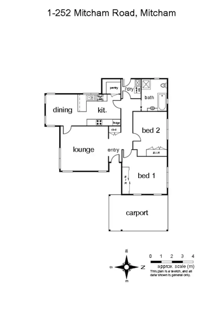 Floorplan of Homely unit listing, 1/252 Mitcham Road, Mitcham VIC 3132