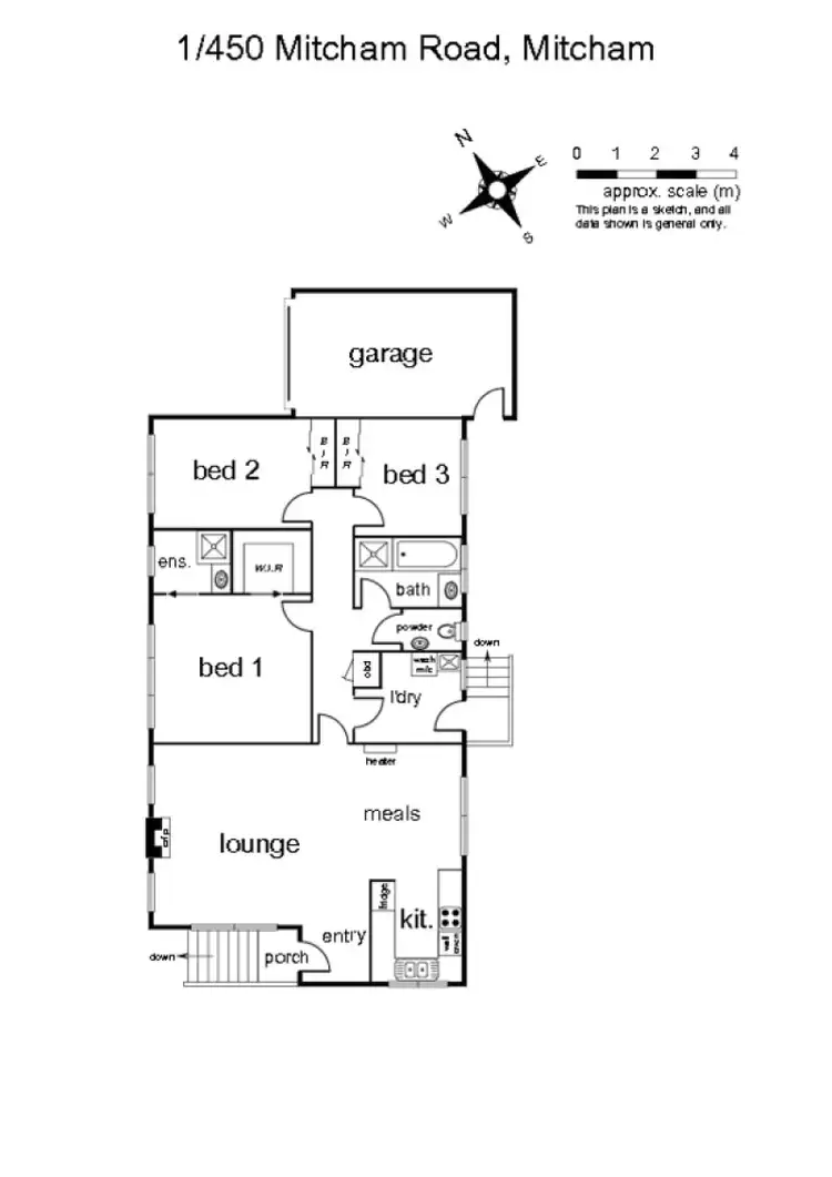 Floorplan of Homely unit listing, 1/450 Mitcham Road, Mitcham VIC 3132