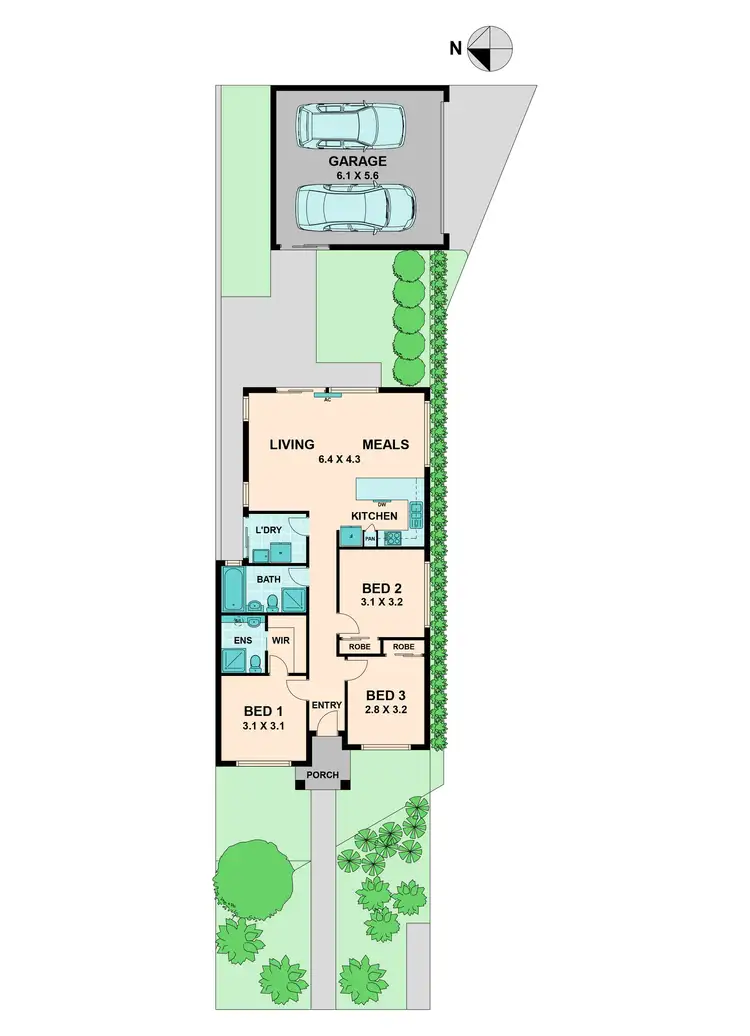 Floorplan of Homely unit listing, 2/12 Stanley Street, Wallan VIC 3756