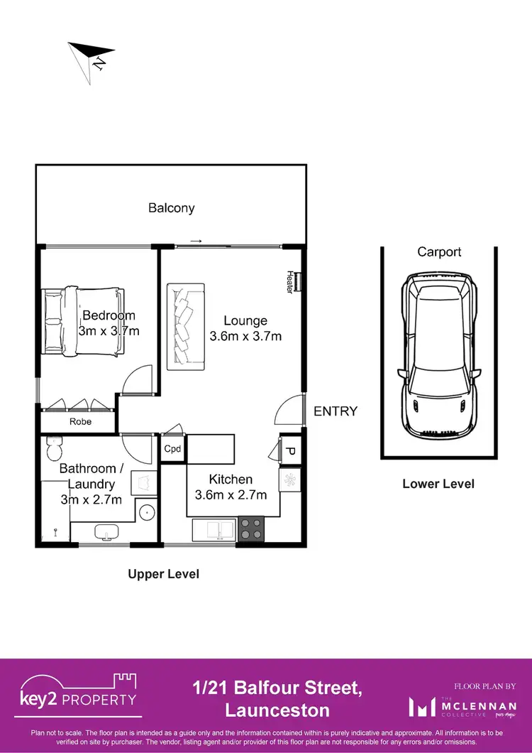 Floorplan of Homely apartment listing, 1/21 Balfour Street, Launceston TAS 7250
