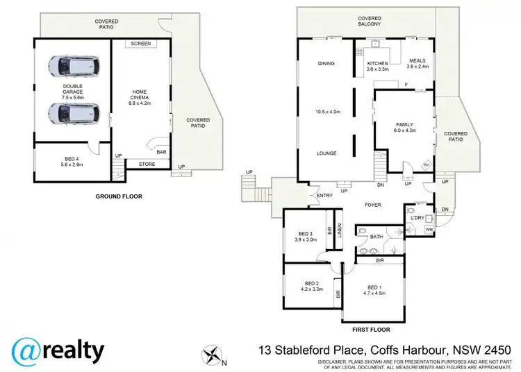 Floorplan of Homely house listing, 13 Stableford Place, Coffs Harbour NSW 2450