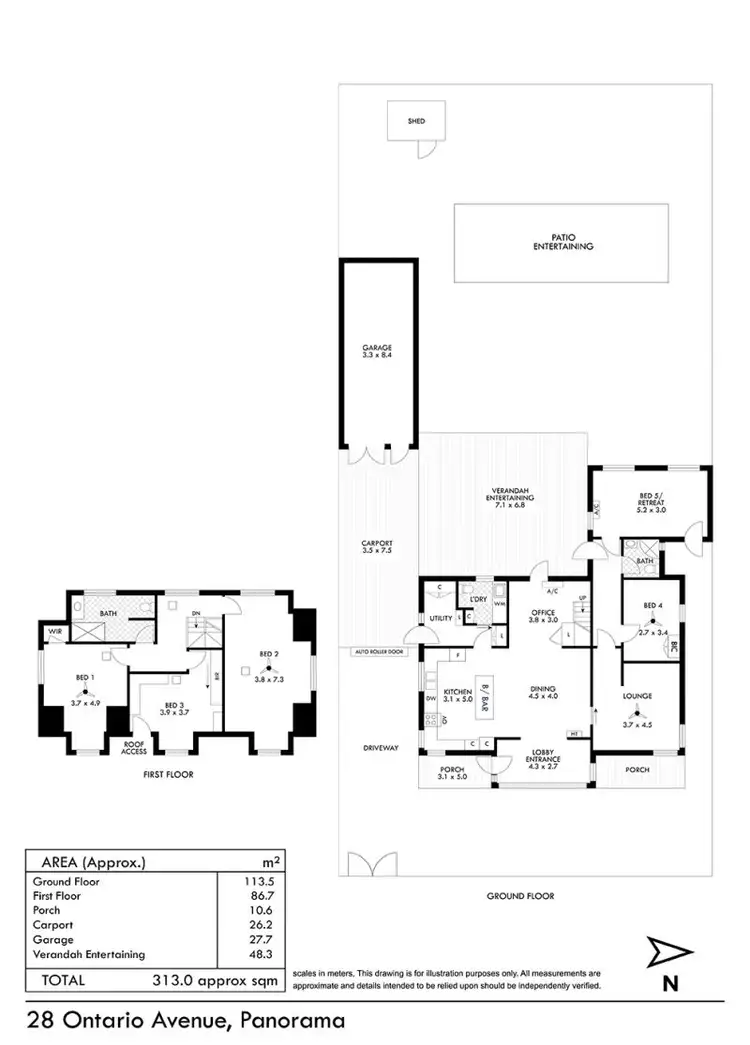 Floorplan of Homely house listing, 28 Ontario Avenue, Panorama SA 5041