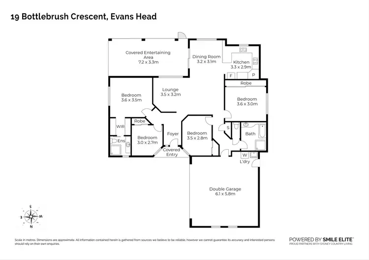 Floorplan of Homely house listing, 19 Bottlebrush Crescent, Evans Head NSW 2473