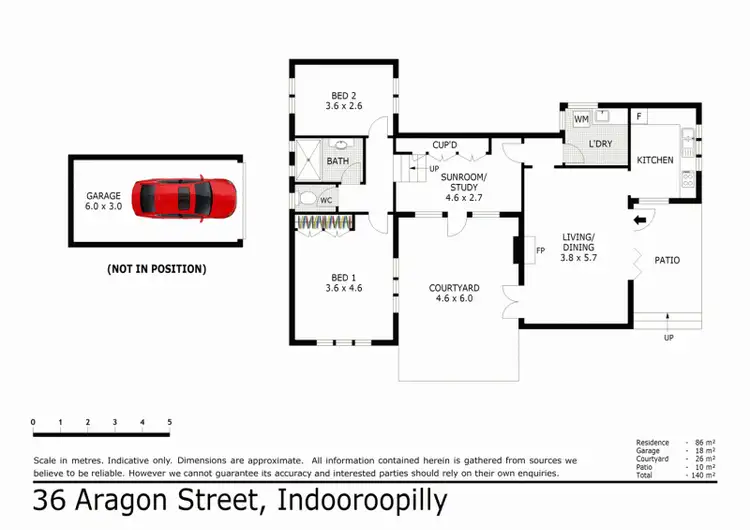 Floorplan of Homely house listing, 36 Aragon Street, Indooroopilly QLD 4068
