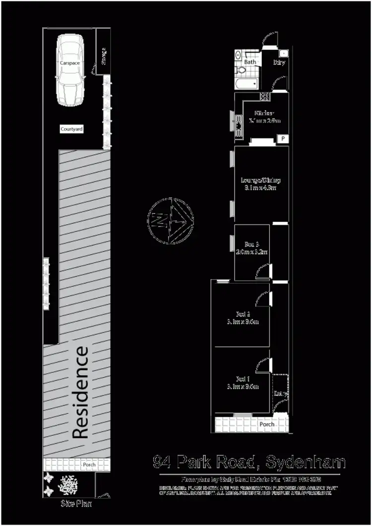 Floorplan of Homely terrace listing, 94 Park Rd, Tempe NSW 2044