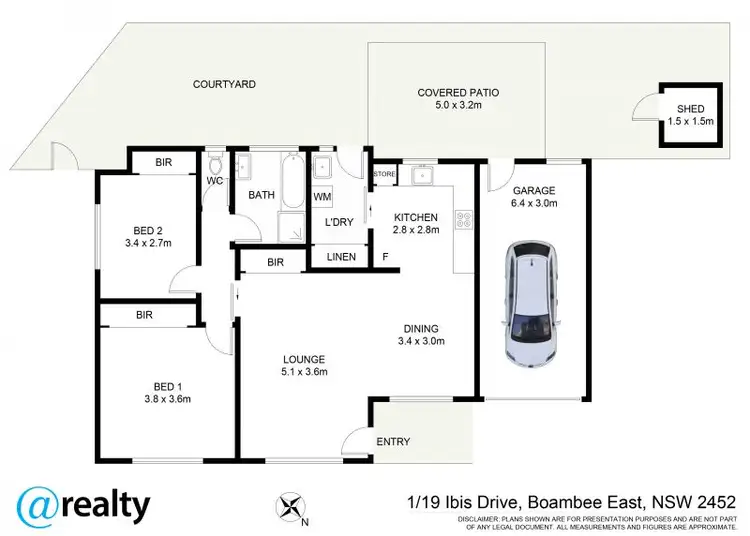 Floorplan of Homely villa listing, 1/19 Ibis Drive, Boambee East NSW 2452