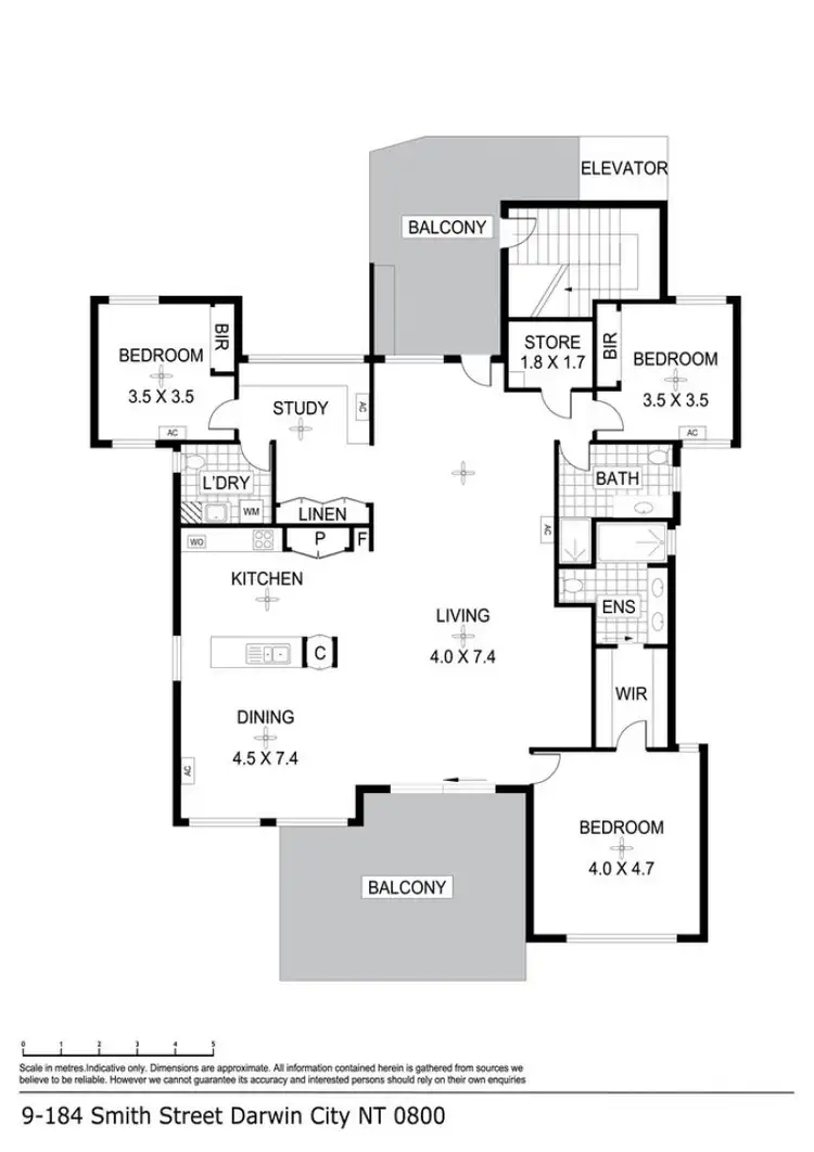 Floorplan of Homely unit listing, 9/184 Smith Street, Larrakeyah NT 820